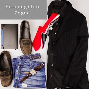 Ermenegildo Zegna Trofeo Wool Pinstripe Blazer